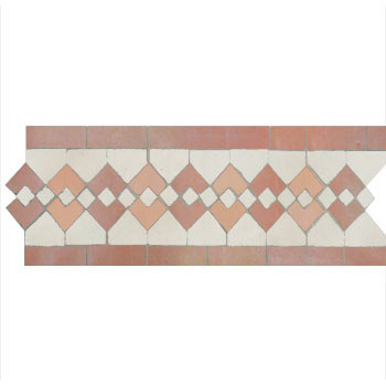 Mosaic House Moroccan tile Sarout S 21-22-1 Pink Light Pink White  zellige, mosaic, zellij, border, glaze 
